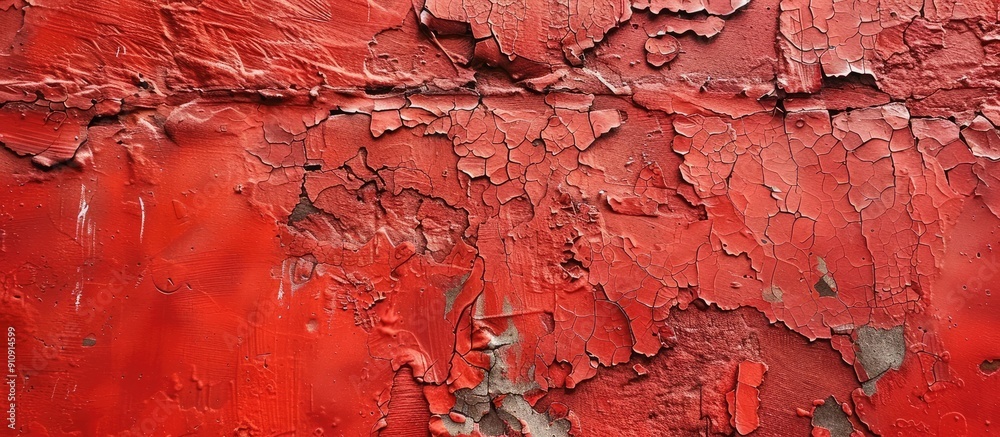 Poster a red painted concrete wall with a detailed uneven texture suitable for both interior and exterior u