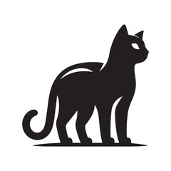 Cat silhouette vector illustration