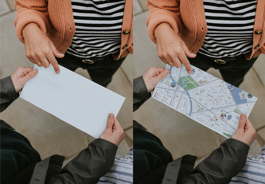 Stationery Map Mockup