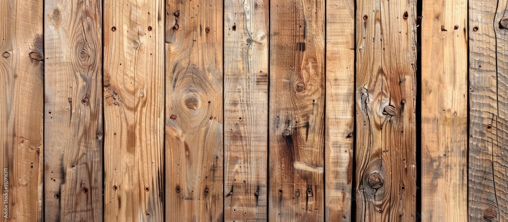 Leinwandbilder wooden boards with knots and nails create a textured wooden wall background with a natural color pal