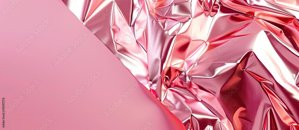 Aufkleber pink background with a foil package providing copy space image