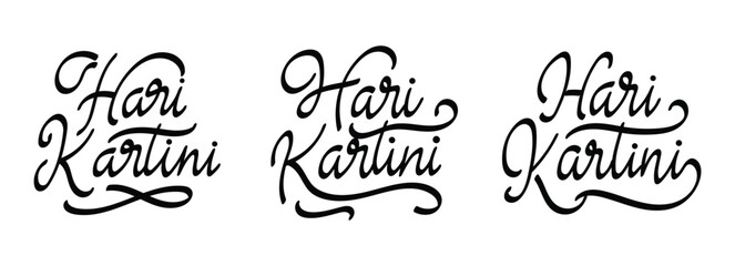 Hari Kartini Lettering Text Decorative