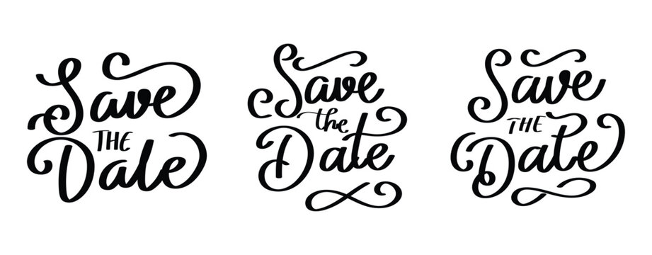 Save The Date Lettering