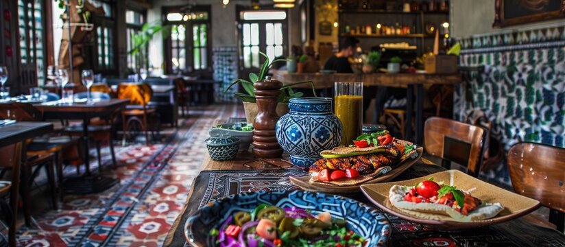 Savor a classic shawarma durum or a traditional sish kebab wrap in a cozy setting with a rustic ambiance perfect for your next meal featuring a delectable selection of Turkish delights in an authenti