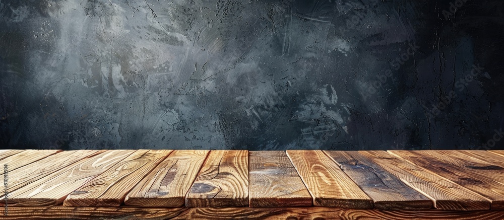 Poster wooden table with copy space image