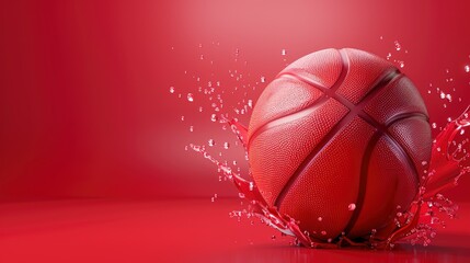Obraz premium A Vibrant Basketball Banner Background, Wallpaper Pictures, Background Hd
