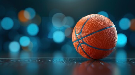 A Vibrant Basketball Game Concept With A Bright Orange Basketball, Wallpaper Pictures, Background Hd