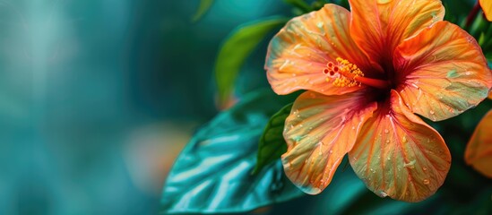 Obraz premium Nature s close up flower as a background with copy space image focus