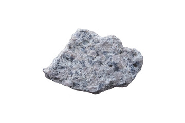 Raw sample of granite rock stone in South Korea isolated on white background.