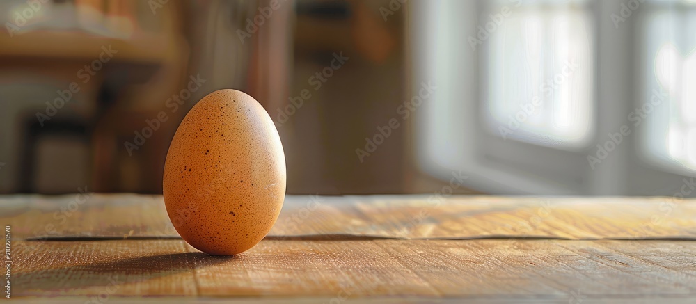 Aufkleber A fresh duck egg displayed on a table with copy space image