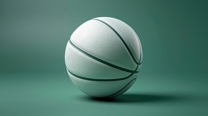 Fototapeta premium A White Basketball Clean Mock-Up, Ready For Design And Customization, Wallpaper Pictures, Background Hd