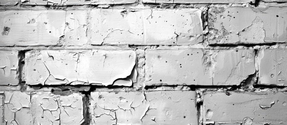 Aufkleber white grungy brick wall texture providing a background for a copy space image