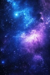 Obraz premium Purple Blue Galaxy Background Stars