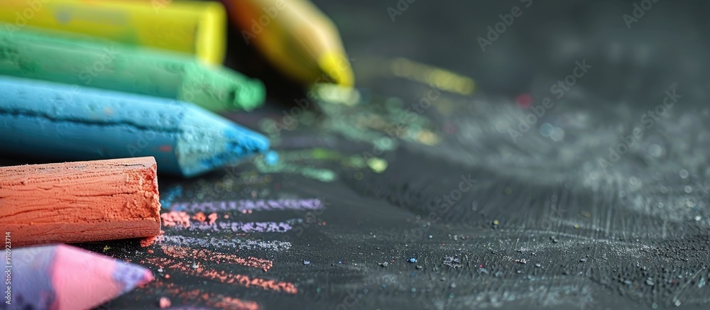 Fototapete a surface for writing or drawing with chalk usually black often used in classrooms and offices espec