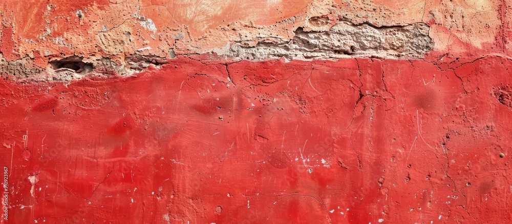 Aufkleber Texture of a red wall providing a background with ample space for a copy paste image