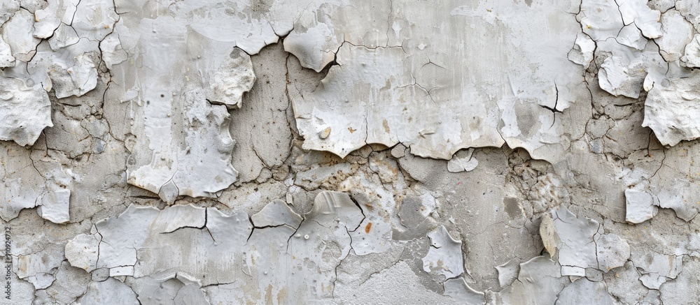 Aufkleber High resolution textures of concrete walls with cracked and peeling paint featuring a copy space image