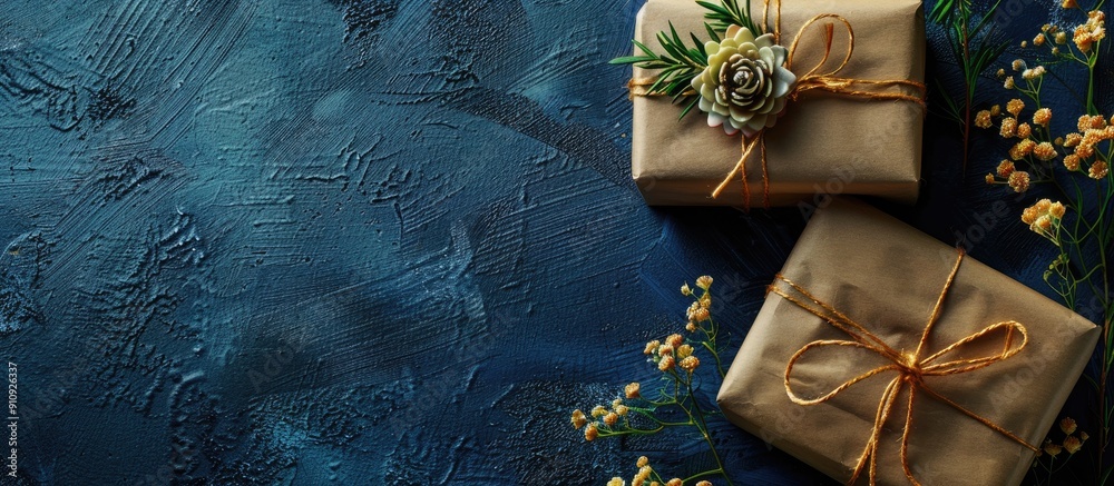 Poster Background with a gift box for placing text copy space image