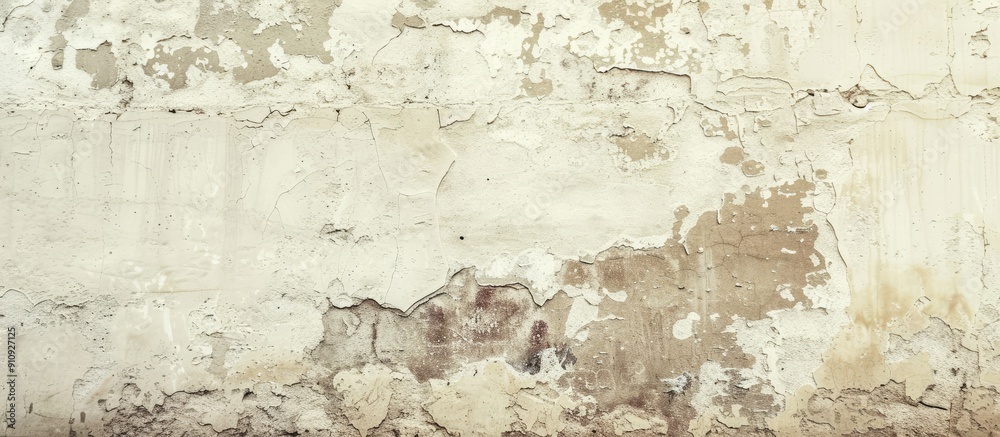 Poster retro style wall banner with a grungy white natural stone or cement texture as a background for copy