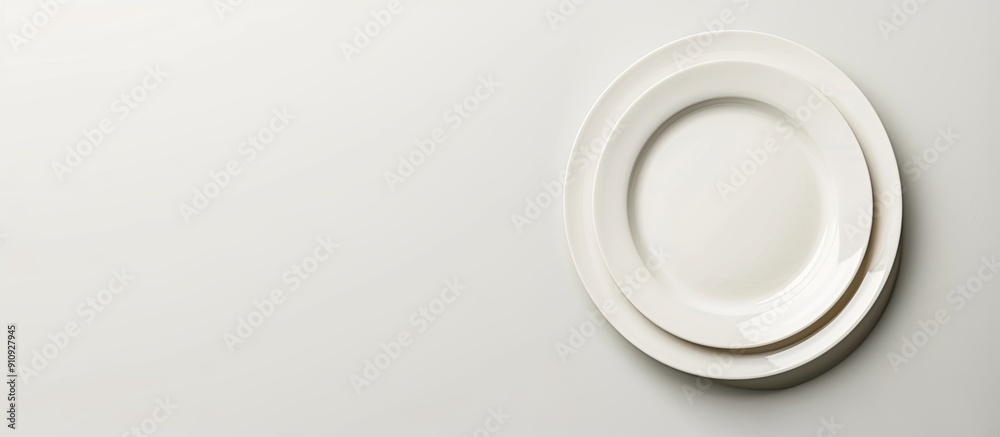 Poster An isolated plate on a white backdrop providing copy space image