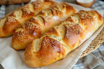 Plain ethnic bread fresh from the oven, featuring simple yet authentic flavors and a traditional baking method, highlighting its cultural heritage.