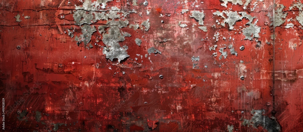 Poster Old walls with various scratches a dark side red finish and a Halloween theme ideal for a copy space image