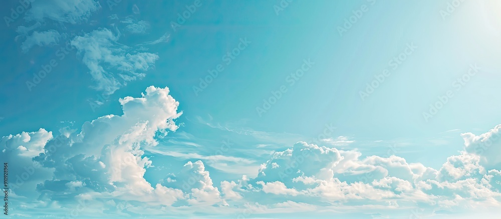Wall mural scenic view of the cloudless sky with copy space image