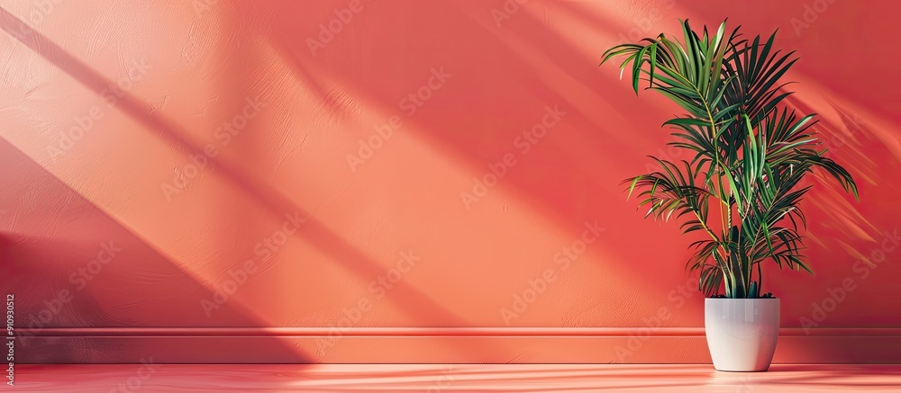 Poster this stylish concept captures the trendy living coral color theme of the year with a visually appeal