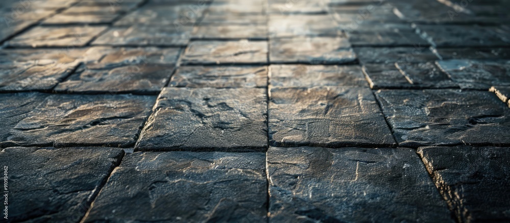Aufkleber indistinct stone floor texture with empty space for graphic elements in the photo. creative banner. 