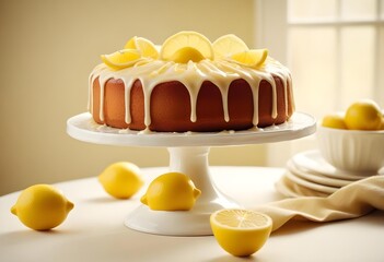 Light and fluffy sponge cake with a refreshing lemon flavor, combining the airy texture of sponge with citrusy freshness. 
