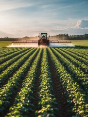 Tractor Spraying Pesticide