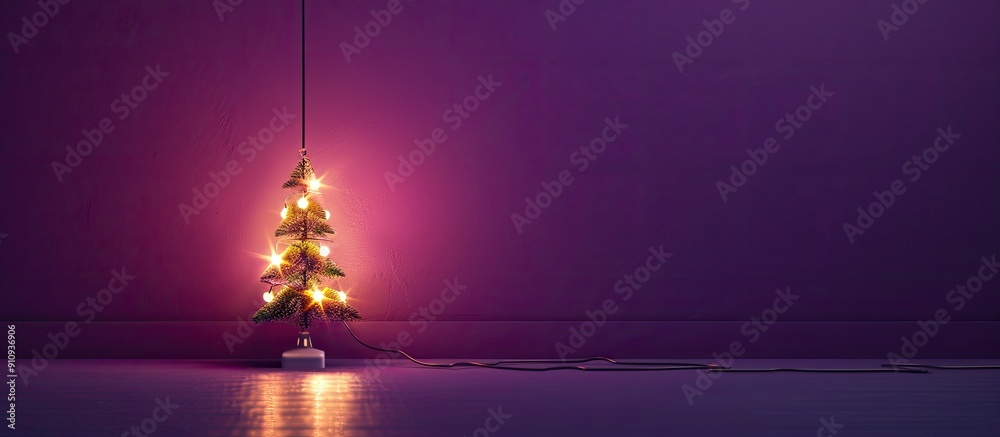 Aufkleber the modern new year theme is illustrated through a minimalist lamp and cord resembling a christmas t