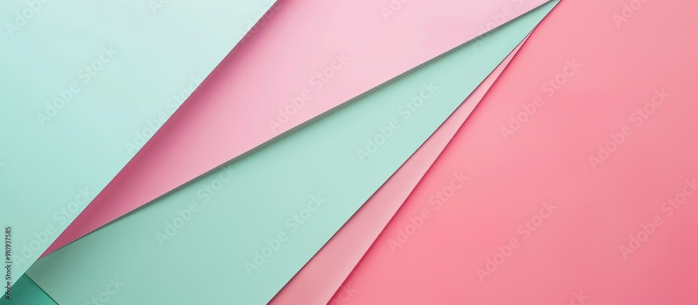 Leinwandbilder minimal fashion mock up concept featuring an abstract geometric paper background in trendy pink and 