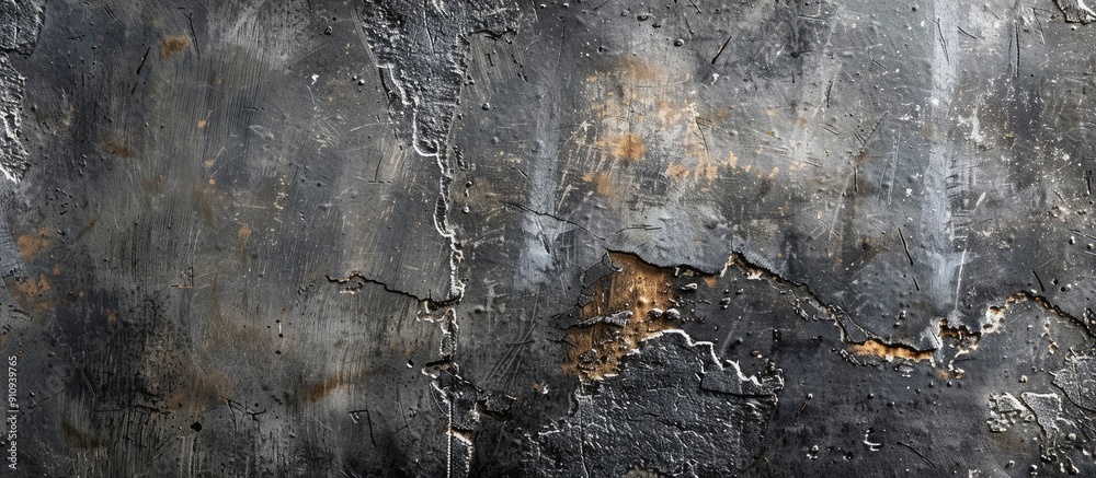 Wall mural texture of rough dark concrete providing background for design with copy space image