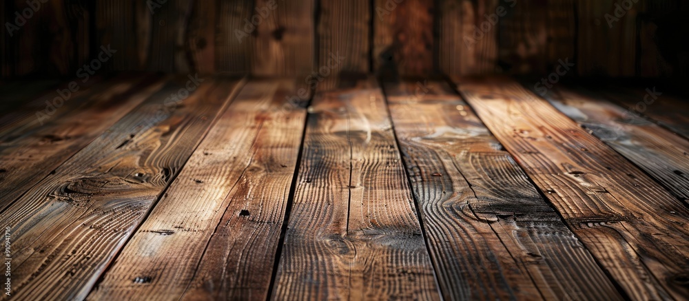 Aufkleber table made of wood providing background for an image with empty space for text or design known as a 