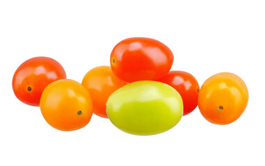 MIni tomato vegetable isolated on white background.