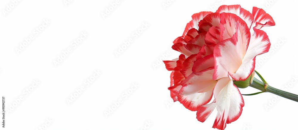 Aufkleber white background featuring a carnation with copy space image