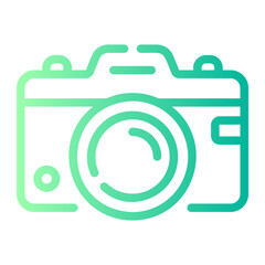 camera Line Gradient Icon