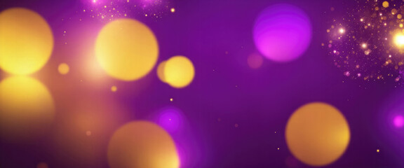 Purple and Gold Abstract bokeh background