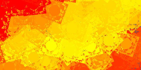 Light Yellow vector backdrop with triangles, lines. © Guskova