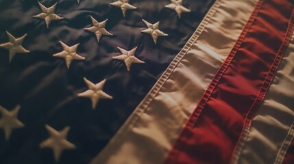 American Flag Close Up Stars,