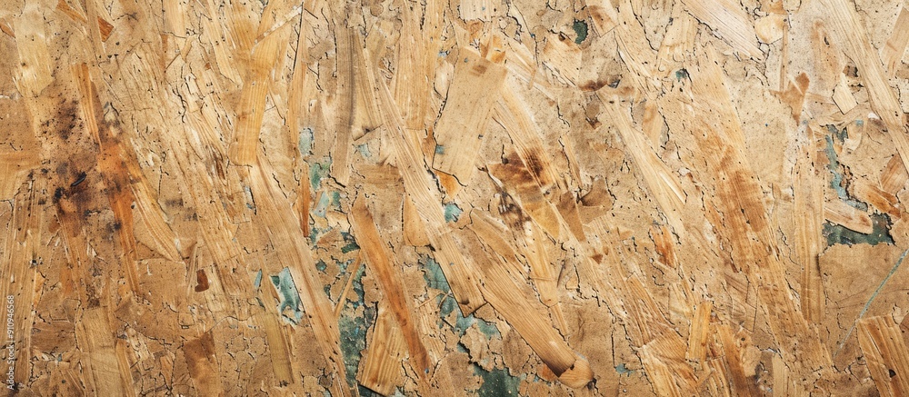 Aufkleber A background showcasing Oriented Strand Board OSB a type of engineered wood with ample copy space for additional content