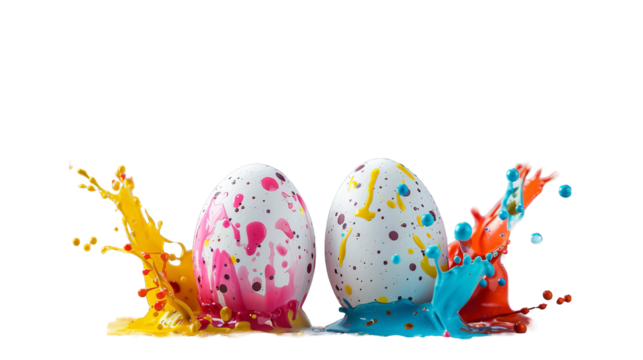gathered colorful Easter egg. Easter hunt concept.