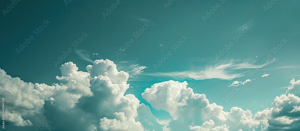 Leinwandbilder sky with clouds adds depth to the landscape in need of copy space image