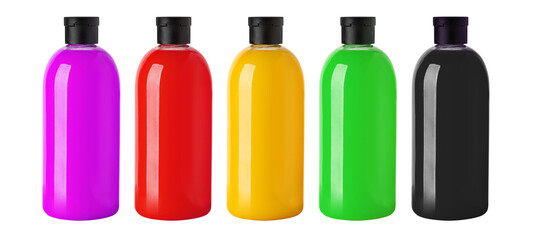new clean blank  shampoo bottles