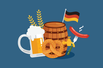 Oktoberfest Elements with Beer