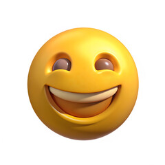 Fototapeta premium 3d smiley face, emoticon, happy, icon, vector, cartoon, symbol, illustration, emotion, yellow, happiness, expression, joy, button