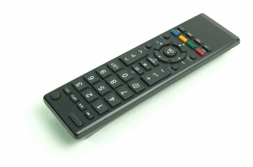 TV remote control on white background