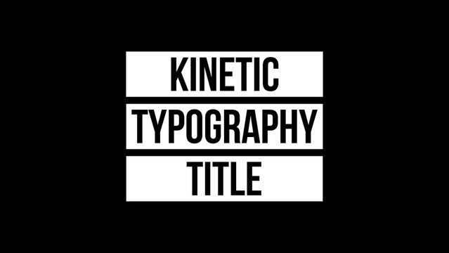 3 Line Modern Kinetic Typography Title Intro