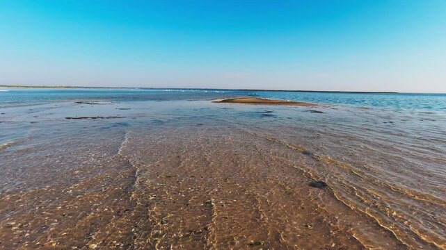 Kinburn Spit on a sunny day. Reserved lakes