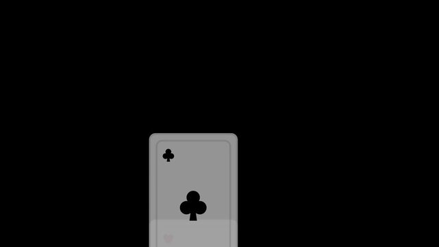 poker cards animated footage looping transparent